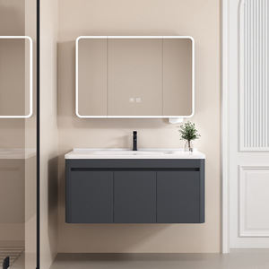 Meuble <span class=keywords><strong>de</strong></span> salle <span class=keywords><strong>de</strong></span> bain en aluminium spatial tout-en-un <span class=keywords><strong>avec</strong></span> lavabo <span class=keywords><strong>et</strong></span> toilettes, design modulaire nordique, combinaison murale - Product Image 6