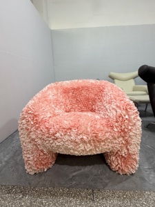 Réplica de Silla Hortensia, Silla de Salón de Lujo con Pétalos Rosados, Silla de Diseño para Interiores Modernos - Product Image 1
