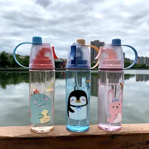 Seaygift 2020新しい100% 環境にやさしいBPAフリーバイクサイクリングミストスプレープラスチック飲料ボトル子供用透明プラスチックウォーターボトル