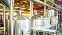 Proyek Peralatan Pabrik Bir Turnkey 2000L, Lini Pembuatan Bir Otomatis Lengkap, Kontrol Otomatis, Pompa Stainless Steel untuk Pabrik Bir Besar
