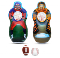 Jouets gonflables 2-en-1 avec balles molles pour enfants, jeux de fête pour l'intérieur et l'extérieur.