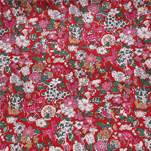 Venta al por mayor personalizado digital impreso flor Londres tejido 100% algodón transpirable tela para ropa - Product Image 4