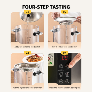 Deweisi เครื่องชงชาไฟฟ้าอัตโนมัติ, 10L แยกประเภทโปร่งใส<span class=keywords><strong>โทรศัพท์</strong></span>มือถือรีโมทคอนโทรลต้มกาแฟ - Product Image 4