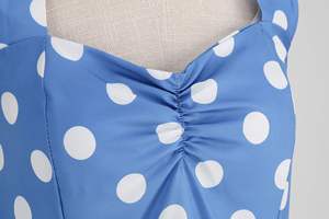 Sexy Halter Polka Dot Ruché Femmes Robes D'été 2024 <span class=keywords><strong>Robe</strong></span> <span class=keywords><strong>Hepburn</strong></span> Style 50s 60s Vintage Rockabilly Party Vestidos Élégant - Product Image 4