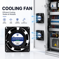Ventilateur axial AC industriel WBO, ventilateur d'évacuation fiable à boîtier métallique pour la ventilation des armoires de serveurs