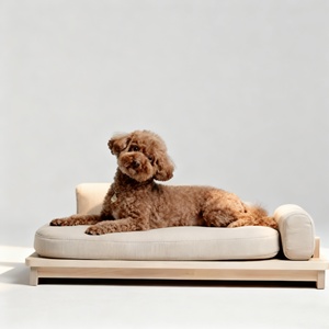Premium Modern Pet <strong>Sofa</strong> <strong>Bed</strong> Wooden Base Waterproof Plush Removable Washable Sponge Memory Foam <strong>for</strong> Small <strong>Dogs</strong> - Product Image 2