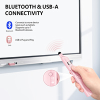 Presentador Inalámbrico con Pantalla Táctil, Lápiz Óptico, Puntero Telescópico, Clicker y Pantalla Digital para Presentaciones de PowerPoint