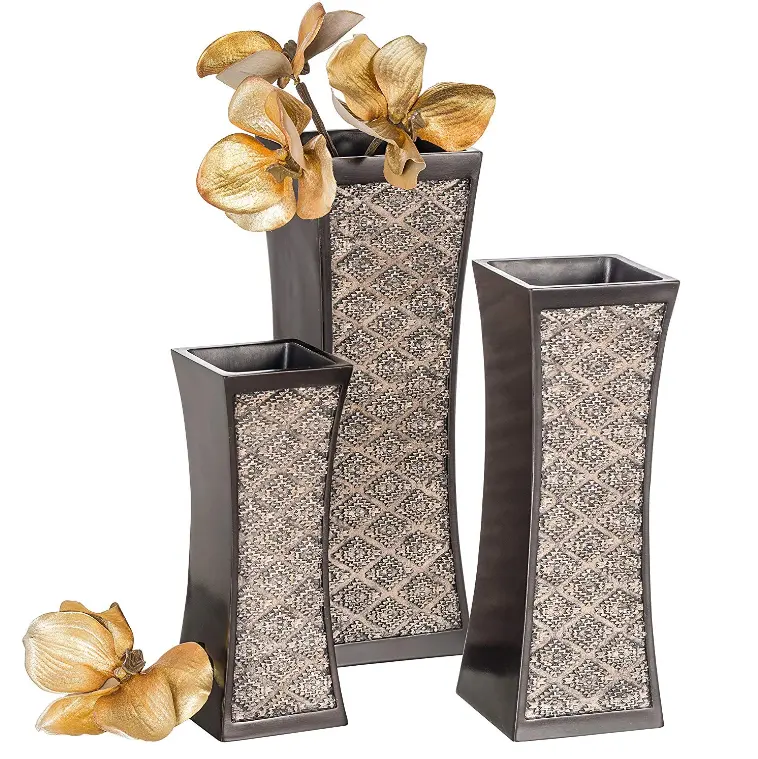 Декоративная ваза из Дублина, набор из 3 штук в подарочной коробке, прочная полимерная Цветочная ваза, набор для декора