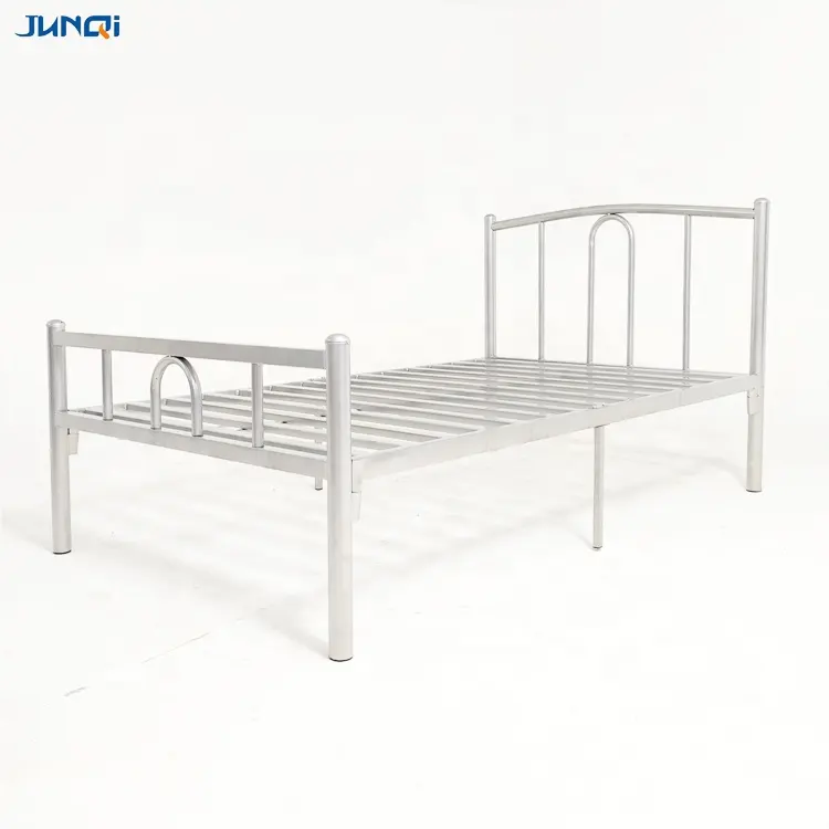 Fábrica de atacado sótão apartamento campo escola queen size frame da cama de metal cama de metal cama