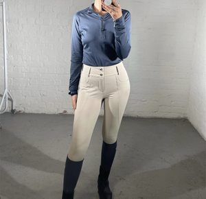 Pantalones de montar de alta calidad para mujer, pantalones ecuestres con agarre de silicona, bolsillo para teléfono móvil - Product Image 2