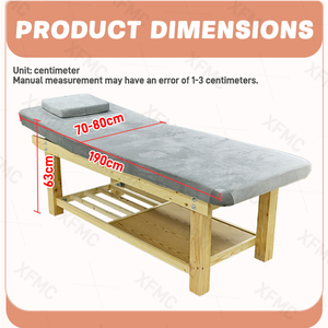 Respaldo de diseño Simple tailandés, mesa de masaje de madera de elevación Manual, camas de masaje para salón de belleza, cama de belleza de Spa con gran espacio de almacenamiento - Product Image 5