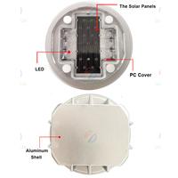 Borne de signalisation routière solaire intégrée de Chine, IP68, LED réfléchissante prismatique haute intensité, en aluminium, capacité de charge >40T