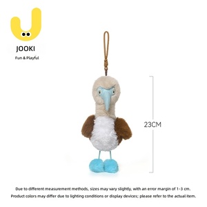 Lindo Llavero de Peluche de Búho Azul Patudo, Adorable y Peculiar Juguete de Peluche de Pájaro, Regalo de Cumpleaños Unisex, Muñeco para Mochila, Llavero de Poliéster, 14 Años+ - Product Image 4