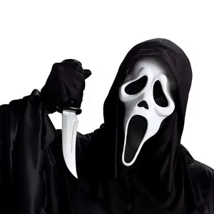 ISO 9001 Factory Halloween Ghost Mask Horror Movie Scream Full Head Masque Costume Latex Party Masks for Carnival