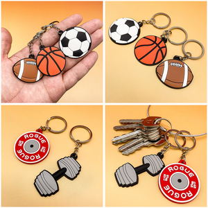 Nhà Máy Trực Tiếp Nhà Cung Cấp Thiết Kế Tùy Chỉnh 2D <span class=keywords><strong>PVC</strong></span> Thể Thao Móc Chìa Khóa Nhẫn Bóng Rổ Móc Khóa Bóng Đá Bóng Đá Móc Khóa Bán Buôn - Product Image 2