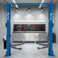 Autec 3 Ton Satu Silinder Hydraulic Scissor Lift - Pengangkat Motor Portabel yang Dapat Dipindahkan Bersertifikasi CE Garansi 12 Bulan Umur Pakai 10 Tahun