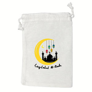 Sacchetti Regalo con Cordoncino per Eid Realizzati in Materiale Riciclabile, Perfetti per Riempire con Dolci Come Bomboniere per Ramadan e Decorazioni per Feste di Matrimonio - Product Image 6