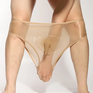 Culottes transparentes brillantes pour hommes, sous-vêtements sexy, couvre-pénis transparent, slips soyeux brillants pour hommes, <span class=keywords><strong>lingerie</strong></span> sexy pour <span class=keywords><strong>homme</strong></span> - Product Image 5