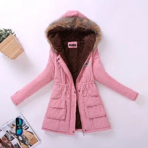 Piumino da donna di alta qualità vendita calda piumino con cappuccio moda invernale piumino lungo caldo casual per donna - Product Image 3