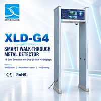 AI Intelligent Walk Through Metal Detector Door with Face Recognition Capture Function 29 Inch LCD Security Screening System