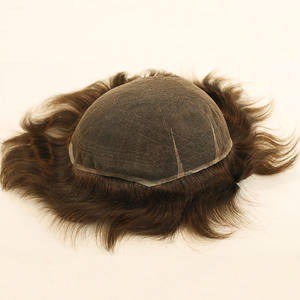 Postiche <span class=keywords><strong>court</strong></span> pour hommes Full French Lace Mens Hair Toupee Extensions - Product Image 1