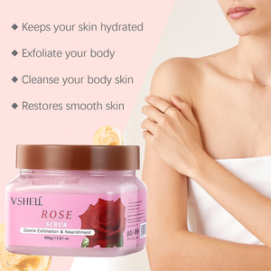 Crema Vegana de Etiqueta Privada con Vitamina C, Perlas y Sal del Mar Muerto, Exfoliante, Limpiadora Profunda, Blanqueadora, con Aroma a Rosas, <span class=keywords><strong>para</strong></span> Todo Tipo de Piel - Product Image 6