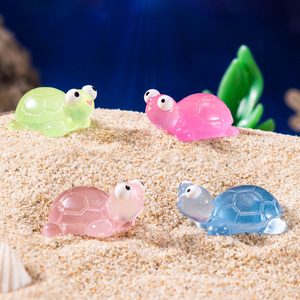Luminous Miniature Turtles DIY Fish Tank <b>Keychain</b> Blind Box Decoration Accessories Glowing Mini Resin Animals Figurine Ornaments - Product Image 4
