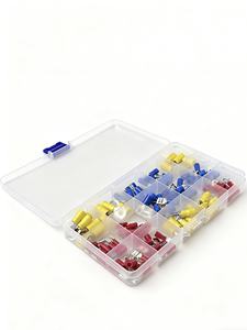 Kit de connecteurs à sertir isolés thermorétractables en PVC, bornes en laiton, cosses à fourche, cosses à anneau, cosses de câble étanches pour l'automobile - Product Image 6