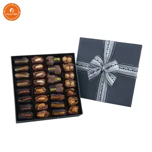 Christmas Base Top Dates Assorted Chocolate Sweet Cushion Pads Packaging Paper Box