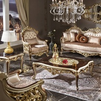 Ensemble de canapés royaux, canapé de luxe de style royal victorien vintage classique, meubles en bois massif sculpté, canapé de luxe de style européen classique