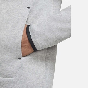 Cardigan zippé décontracté pour homme, en molleton de coton 350 g/m², col montant, coupe régulière, idéal pour le sport et les activités de plein air au printemps - Product Image 3