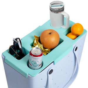 Bandeja Organizadora Superior para Bolsa Bogg, Tapa de Almacenamiento con Portavasos para Bolsa Bogg XL, para Vasos Stanley de 30oz y 40oz, Inserto para Mesa de Playa o Viaje - Product Image 1