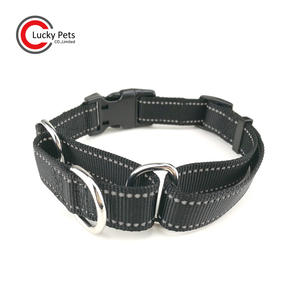 Zware Reflecterende Nylon Slip Pet Kraag Verstelbare Roestvrijstalen Ketting <span class=keywords><strong>Martingale</strong></span> Hondenhalsband - Product Image 6