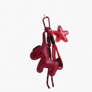 Horse Bag Pendant Animal Star Leather Keychain New Year Gift <b>Ornament</b> K426 Cn - Product Image 1