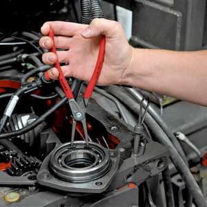 KNIPEX-Pince à circlips de précision 48 11 J4 pour circlips internes dans les trous d'alésage gris atramentisé, poignées avec plastique antidérapant - Product Image 2