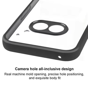 Luxe 2-en-1 clair PC couverture arrière <span class=keywords><strong>noir</strong></span> TPU pare-chocs couvre <span class=keywords><strong>rien</strong></span> téléphone 2a Transparent étui rigide étanche antichoc caractéristiques - Product Image 3