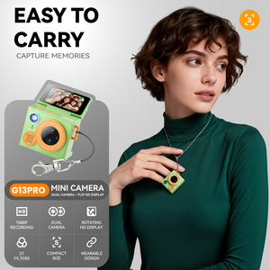 <span class=keywords><strong>Mini</strong></span> caméra sportive à fixation au pouce avec 180° °   Appareil photo portable format clé à clipser, 21 filtres, couleurs pastel, cadeau pour enfants - Product Image 5