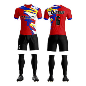 Inhoo org Unisex yetişkin futbol gömleği & Tops özelleştirilebilir futbol forması baskı boş takım adı futbol kıyafetleri OEM hizmeti - Product Image 4