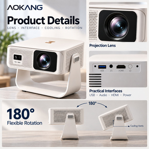Projecteur de plafond Aokang Q1 pour chambre à coucher, projecteur <span class=keywords><strong>mini</strong></span> Android 14 natif 1080P, 400 ANSI, 180 degrés, vente en gros d'usine - Product Image 3