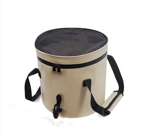 Складное водонепроницаемое круглое ведро-таз для кемпинга и активного отдыха из ПВХ, 10 л/15 л/20 л, с сетчатой крышкой - Product Image 5