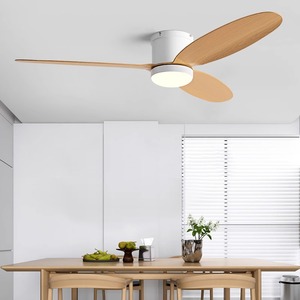<b>Ceiling</b> <b>Fan</b> Light Modern Nordic Minimalist Style Inverter Fixed Blade Flush Mount LED For Dining Room Living Room - Product Image 1