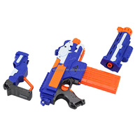 Pistolet à balles souples électrique Mitraillette de tir à longue portée Fonctionnement sur batterie Fléchettes en mousse Jouet Blaster
