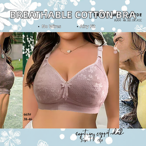 665 #   Sujetador de Algodón Fino y Transpirable de Verano de Alta Calidad, Copa 3/4, para Mujeres con Busto Grande, Sin Varillas, Tirantes Ajustables, Diseño Sólido, Sexy - Product Image 2