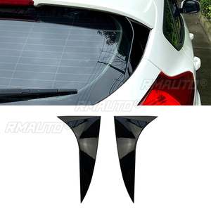สปอยเลอร์ข้างกระจกหลังรถยนต์สีดำเงา 2 ชิ้น สำหรับ Ford Focus Hatchback ปี 2015-2018 อุปกรณ์ตกแต่งรถยนต์ - Product Image 1