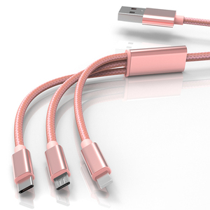 <span class=keywords><strong>Cable</strong></span> de carga rápida con logotipo personalizado <span class=keywords><strong>Cable</strong></span> de carga <span class=keywords><strong>USB</strong></span> rápido 3 en 1 trenzado de nailon de 1,2 metros <span class=keywords><strong>Cable</strong></span> de carga de teléfono móvil universal 4 en 1 - Product Image 1