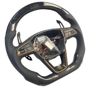 <span class=keywords><strong>Couvre</strong></span>-<span class=keywords><strong>volant</strong></span> en cuir et fibre de carbone à faire soi-même, style sport, avec palettes de changement de vitesse pour <span class=keywords><strong>volant</strong></span> <span class=keywords><strong>SEAT</strong></span> en fibre de carbone - Product Image 3