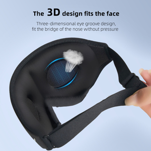 Masque de Sommeil 3D Personnalisable Marque Privée Couvre-Yeux en Mousse à Mémoire de Forme Élastique Réglable Imprimé <span class=keywords><strong>Cernes</strong></span> Voyage avec les Yeux Bandés - Product Image 2