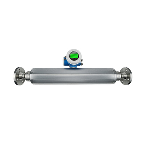 Débitmètre Coriolis numérique haute précision pour utilisation longue durée, pour fluides, gaz, air, eau, huile, DN40, construction en acier inoxydable avec bride - Product Image 1