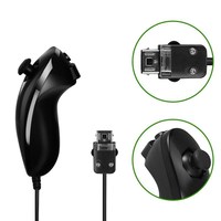 Nunchuck filaire courbé à la main pour la manette de jeu Nintendo Wii et accessoires pour la manette de jeu Wii