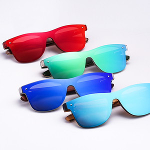FDA En Gros Miroir Sans <span class=keywords><strong>Monture</strong></span> Chine Meilleur Personnalisées Polarisées Lunettes de soleil En <span class=keywords><strong>Bois</strong></span> Faites À La Main 2019 - Product Image 2
